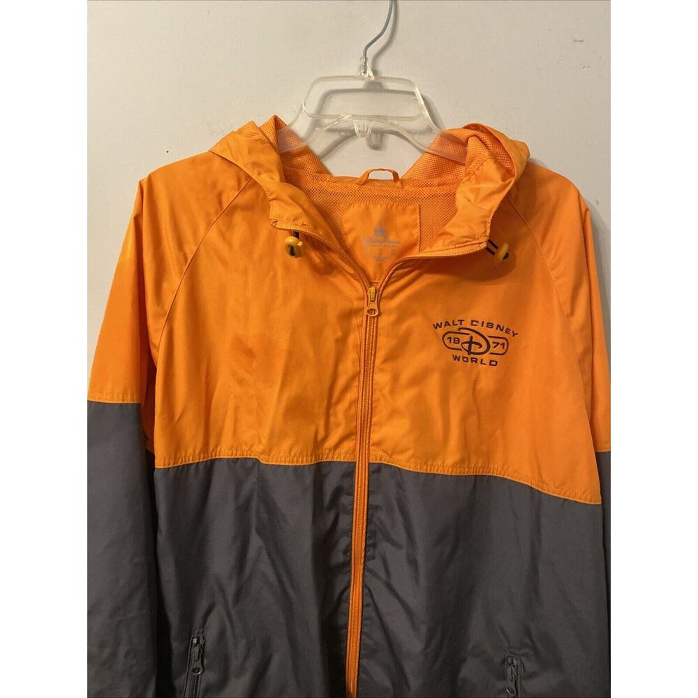 Disney Parks Walt Disney 1971 World Orange/ Gray Windbreaker Jacket Size Large - Picture 4 of 7